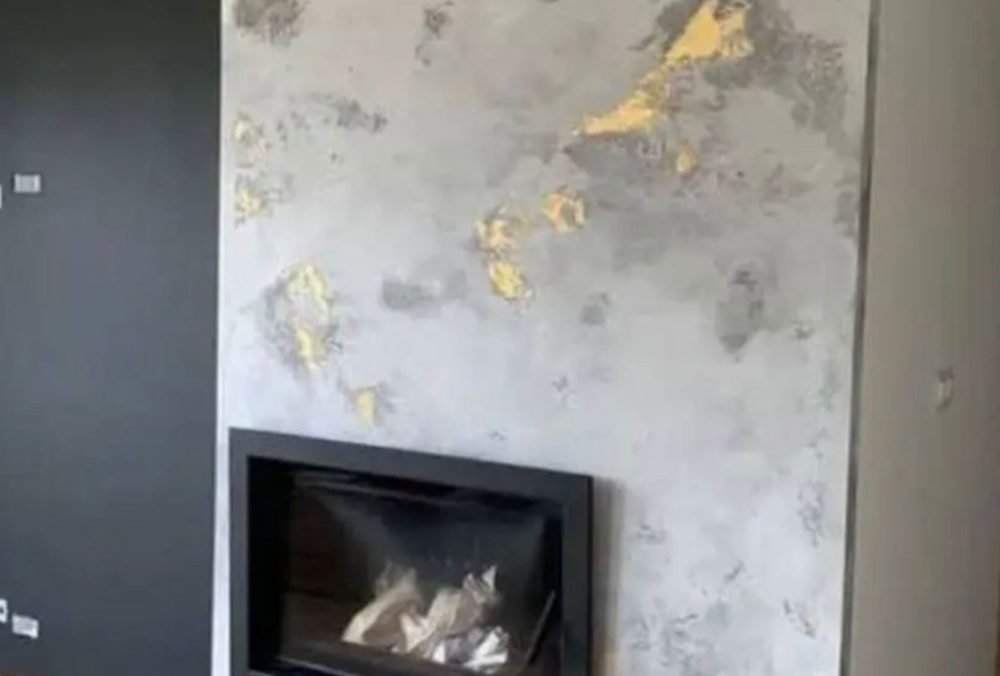 Fire place venetian plaster in las vegas